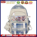Fashion Canvas Patchwork Clear Backpack Women Large Capacity Knapsack Handbag