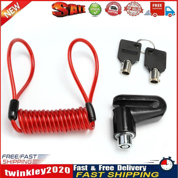 Anti-Theft Disc Brakes Lock w/ Steel Wire for M365 Scooter (Red+Black) Newly