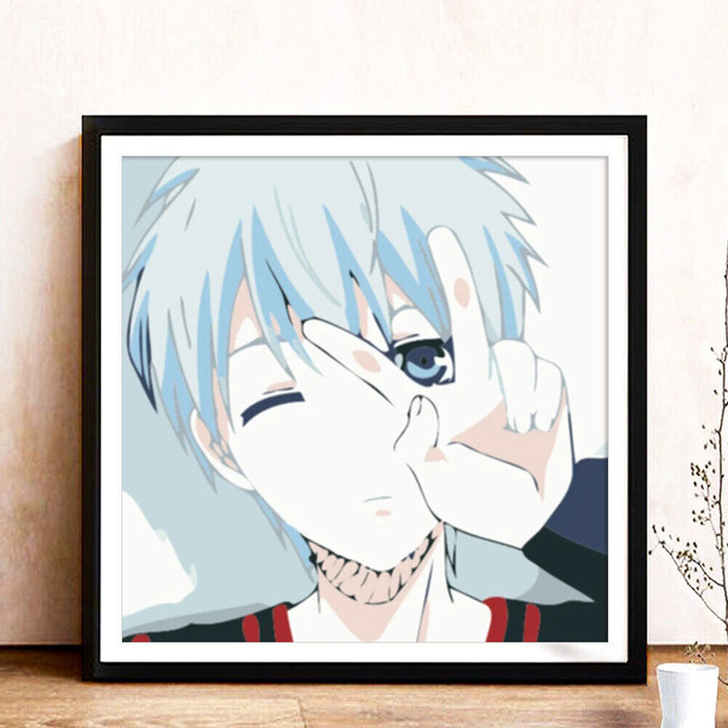 Boy Cartoon Canvas Digital Oil Painting Frameless Painted by Number Home Picture