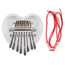 8 Tone Mini Thumb Piano Transparent Heart Shaped Kalimba Thumb Piano Instrument