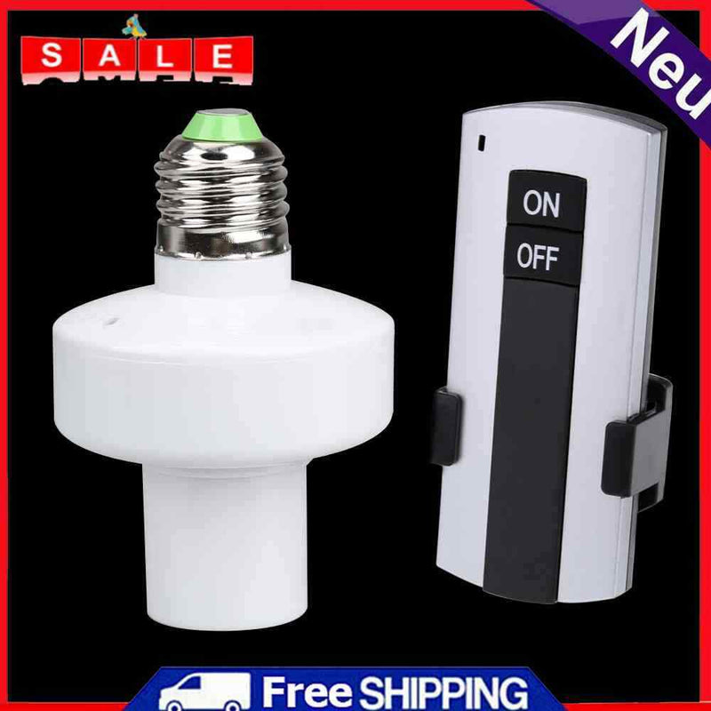 Electronic E27 Remote Lamp Socket Lamp Holder For Home Office