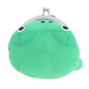 Portable Cartoon Frog Mini Coin Purse Fleece Key Holder Kids Wallet Green