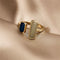 Women Girl Fashion Open Jewelry Finger chain Adjustable Open Ring Dripping oil