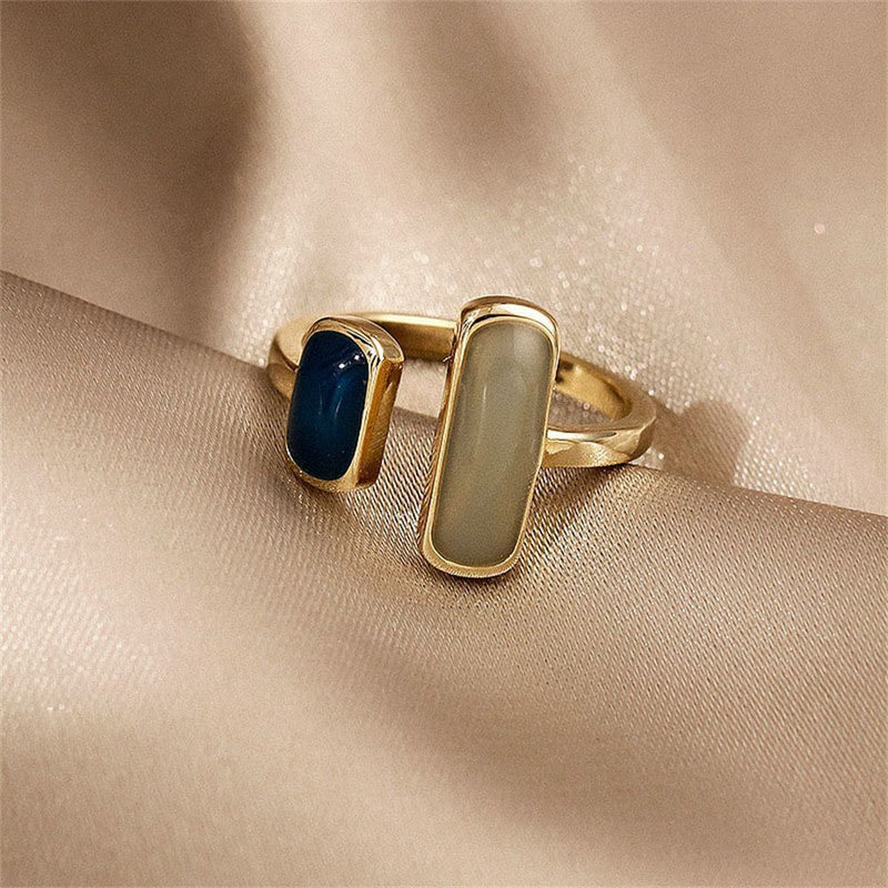 Women Girl Fashion Open Jewelry Finger chain Adjustable Open Ring Dripping oil