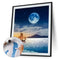 Moon and Ship Oil Paint By Numbers Kits Canvas Drawing DIY Coloring Picture Sets