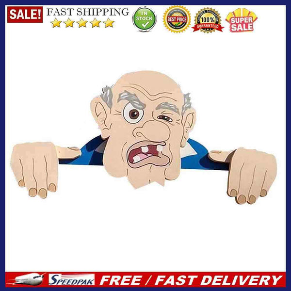 Garden Illustration Fence Decoration Wood Nozy Old Man/Lady Courtyard Art Dec