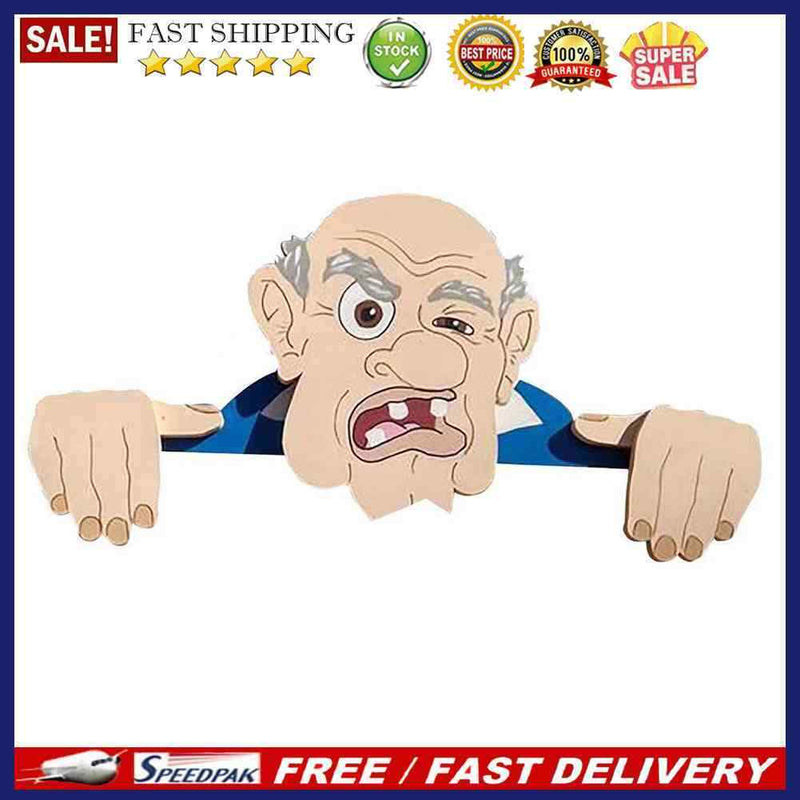 Garden Illustration Fence Decoration Wood Nozy Old Man/Lady Courtyard Art Dec