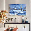 Full Embroidery Winter Snow Printed Canvas DIY 11CT Needlework Sets Home Decor