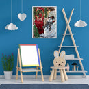 5D Snowman Mosaic Diamond Painting Drawing Full Round Drill DIY Art Handcra