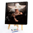 Frameless Oil Paint By Numbers Lady DIY Canvas Picture Craft Kit for Home Newly