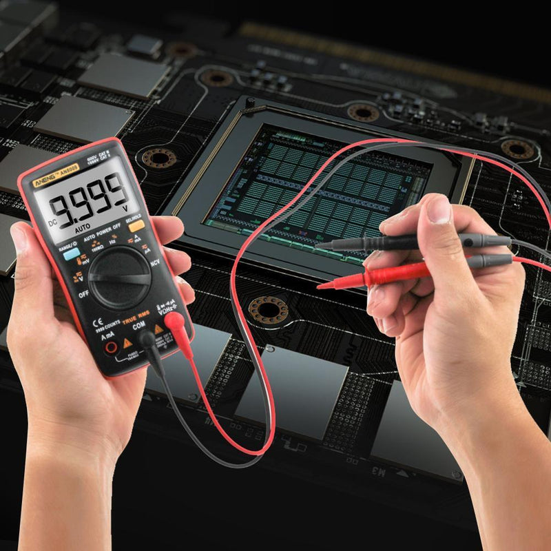 AN8009 True-RMS Auto Range Digital Multimeter NCV Ohmmeter AC/DC