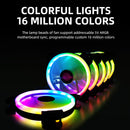 COOLMOON 12cm RGB PC Case Cooling Fan Small 6 Pin Quiet Cooler Heatsink Radiator