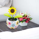 Solar Car Ornament Swing Flip Flap Pot Sunflower Auto Interior Decorations