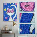Diamond Painting 5D DIY Cat Full Special Drill Rhinestone Kits (CU097) Newly