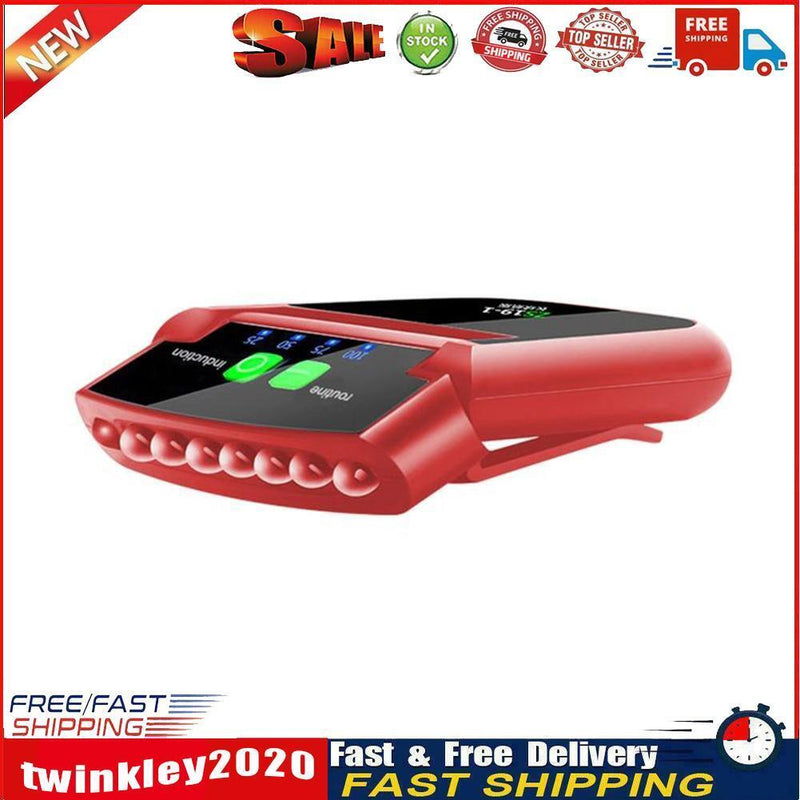 LED Headlamp Waterproof Sensor Camping Fishing Clip Cap Headlight (Red) Newly