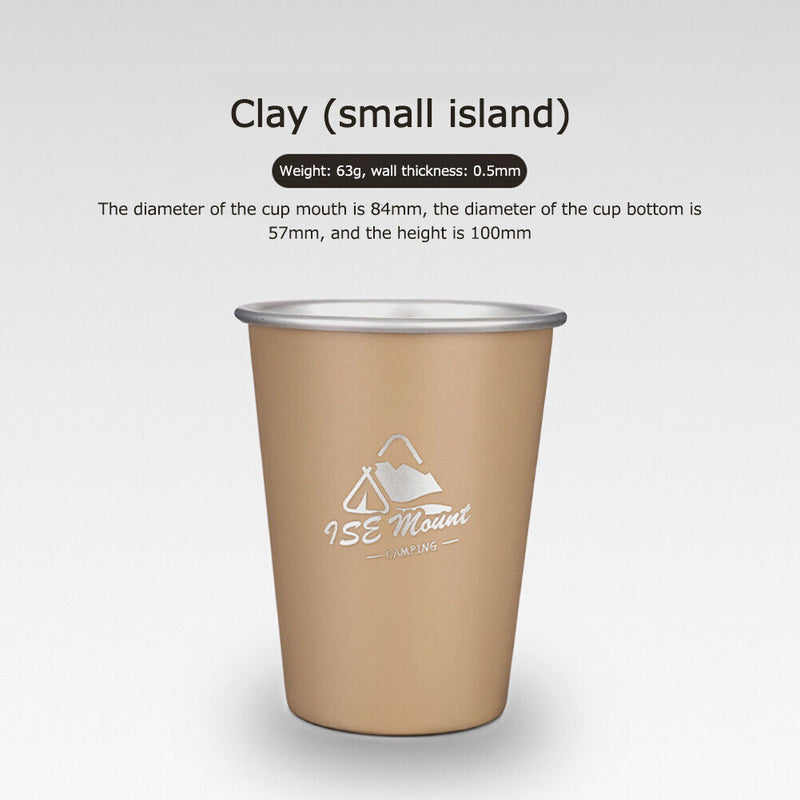 Outdoor Camping Water Cup Stainless Steel Travel Hiking Milk Coffee Tea Mugs