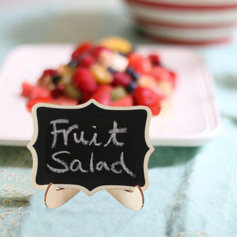 20pcs/Set Wooden Chalkboard Mini Wedding Party Table Number Message Blackboard