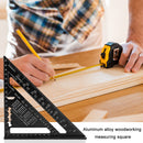 7 inch Triangular Ruler Aluminum Metric Measuring Ruler Woodworking Try Squ