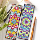 2pcs DIY Diamond Painting Leather Bookmark Mandala Tassel Crafts (FQY046)