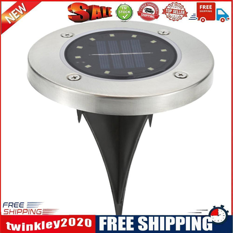 12 LED Solar Buried Light Waterproof Outdoor Lawn Ground Lamp (Warm White)