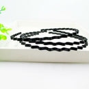 Men Women Black Fashion Sports Hoop Hairband Metal Wavy Headband