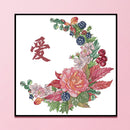 2 Strands Love Flowers Partial Embroidery Stamped Cross Stitch Home Decor Gifts
