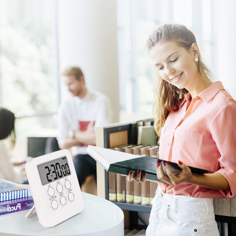 T06 Digital Silent Count Up Countdown Timer Stopwatch Alarm Reminder Clock