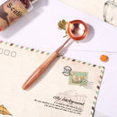 Wooden Handle Sealing Wax Bead Tablet Melting Spoon for Scrapbooking (C) Newly