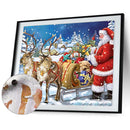 Santa Claus Oil Paint By Number Kits Christmas DIY Home Decoration Gift No Frame