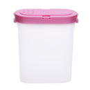 Clear Seasoning Pot Cans Spice Rack 2 Lid Condiment Bottles Box(Pink) Newly