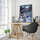 Party Haus Garten Zoo Ornament Kunstdekoration blau