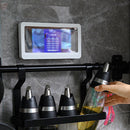 Wall Phone Box Waterproof Touch Screen Phone Holder for Bathroom (White) Newly