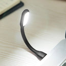 LED USB Night Light Desk Book Light Portable Lamp Bendable Lighting (Black)