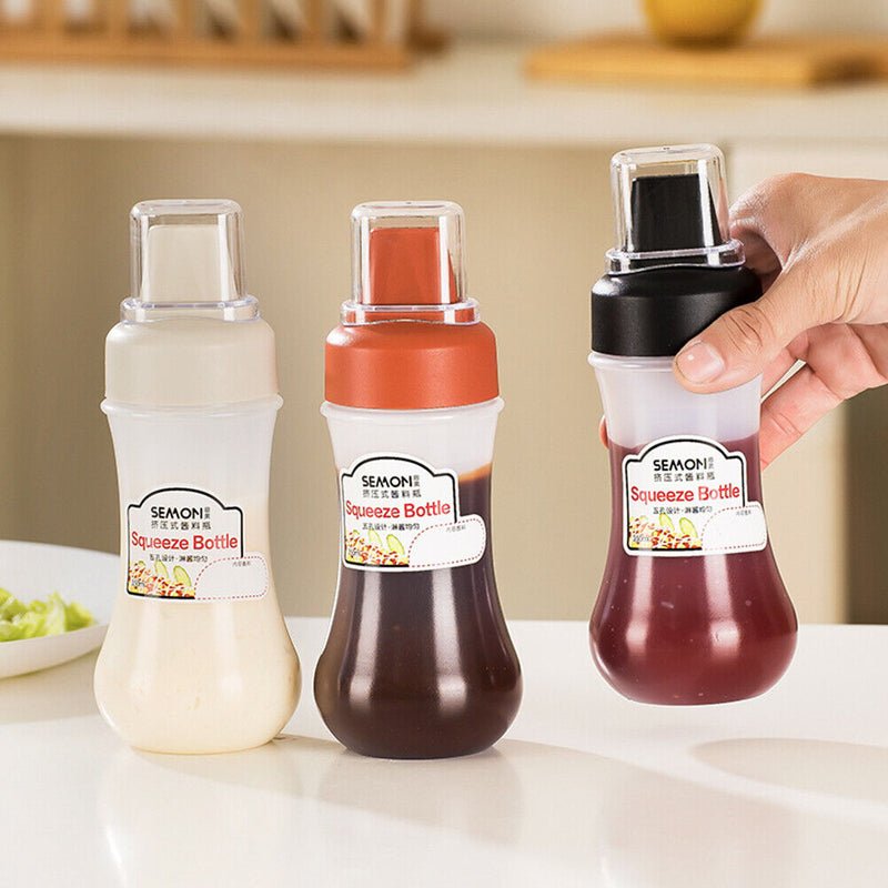 5 Holes Squeeze Bottle Food Grade Plastic Ketchup Mustard Mayo Olive Oil Bottles