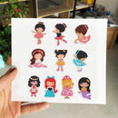 Girls Full Drills Round Diamond Painting Embroidery Double Side Stickers Cartoon