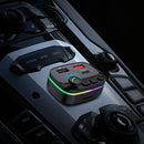 Car Bluetooth-compatible 5.0 FM Transmitter Mic Audio Receiver for 12V-24V