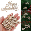 Handcraft Wooden Slice Hanging Ornaments Wood DIY Crafts Happy Anniversary