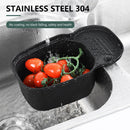 Sink Drain Basket Corner Waste Drainer Food Catcher Strainer (2 Black) Newly