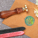25mm Animal Pattern Round Fire Lacquer Sealing Wax with Handle Album Handmade