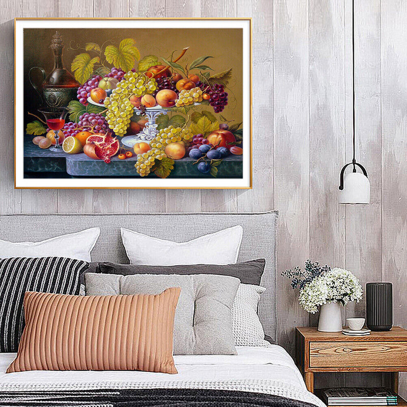 5D Full Square Diamond Painting DIY Fruit Cross Stitch Rhinestone Xmas Pict
