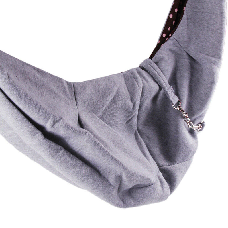 Pet Dog Cat Sling Shoulder Carrier Outdoor Travel Puppy Pouch Bag Grey