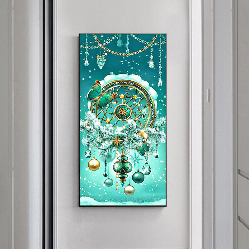 5D Rhinestone DIY Green Dreamcatcher Full Round Drill Diamond Painting Craft Kit