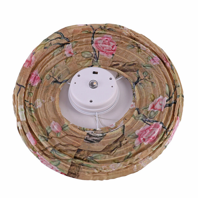 Solar Lantern Chinese Japanese Print Hanging Outdoor Garden Party Light (A)