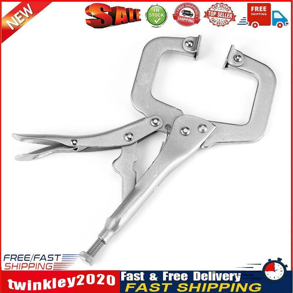 Multi-functional Carbon Steel Flat Locking Grip Vise Pliers C Clamp (9in) Newly