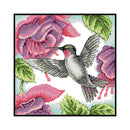 Partial Cross Stitch Art Paint 14CT Stamped Hummingbird Embroidery Wall Ornament