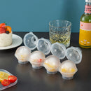 Plastic Round Ice Cube Makers Tray 4 Grid Whiskey Ice Ball Mold Kitchen Tools