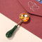 Wood Handle Sealing Wax Spoon Wax Bead Tablet Melting Spoons (Dark Green) Newly