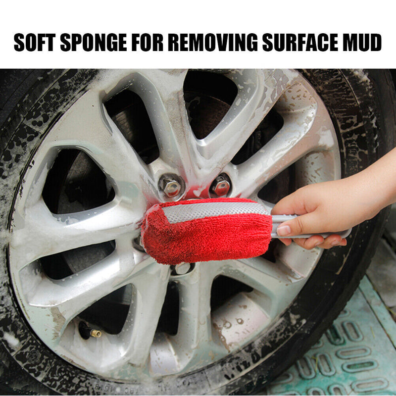Portable Car Wheel Hub Wash Washing Brush Auto Tire Rim Cleaning Tools Newly