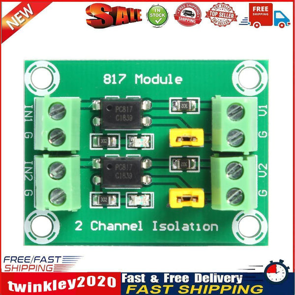 PC817 2 Way Optocoupler Isolation Board Driver Voltage Converter Module Newly