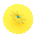 Sunflower Dustproof Reusable Silicone Cup Lid Insulation Cup Cover (Yellow)